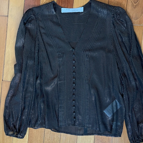 Iro Black and Silver Metallic Blouse - Picture 4 of 6